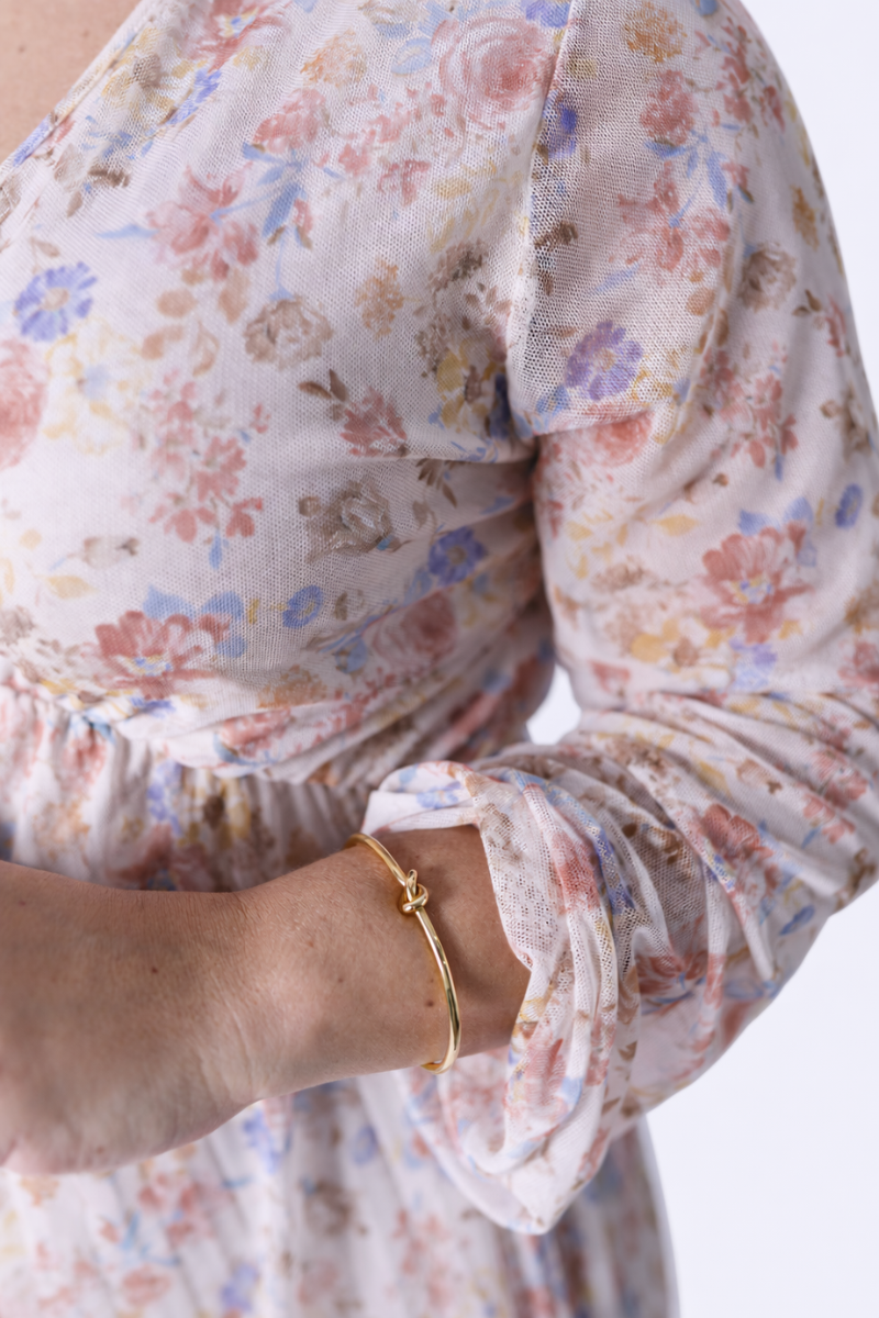 Vestido Plissado Floral