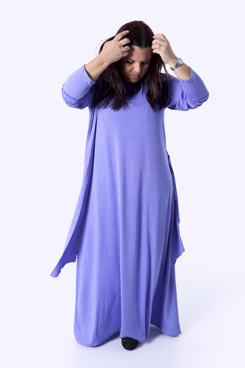 Vestido Tropical Brasil Lycra Brisa Lilás