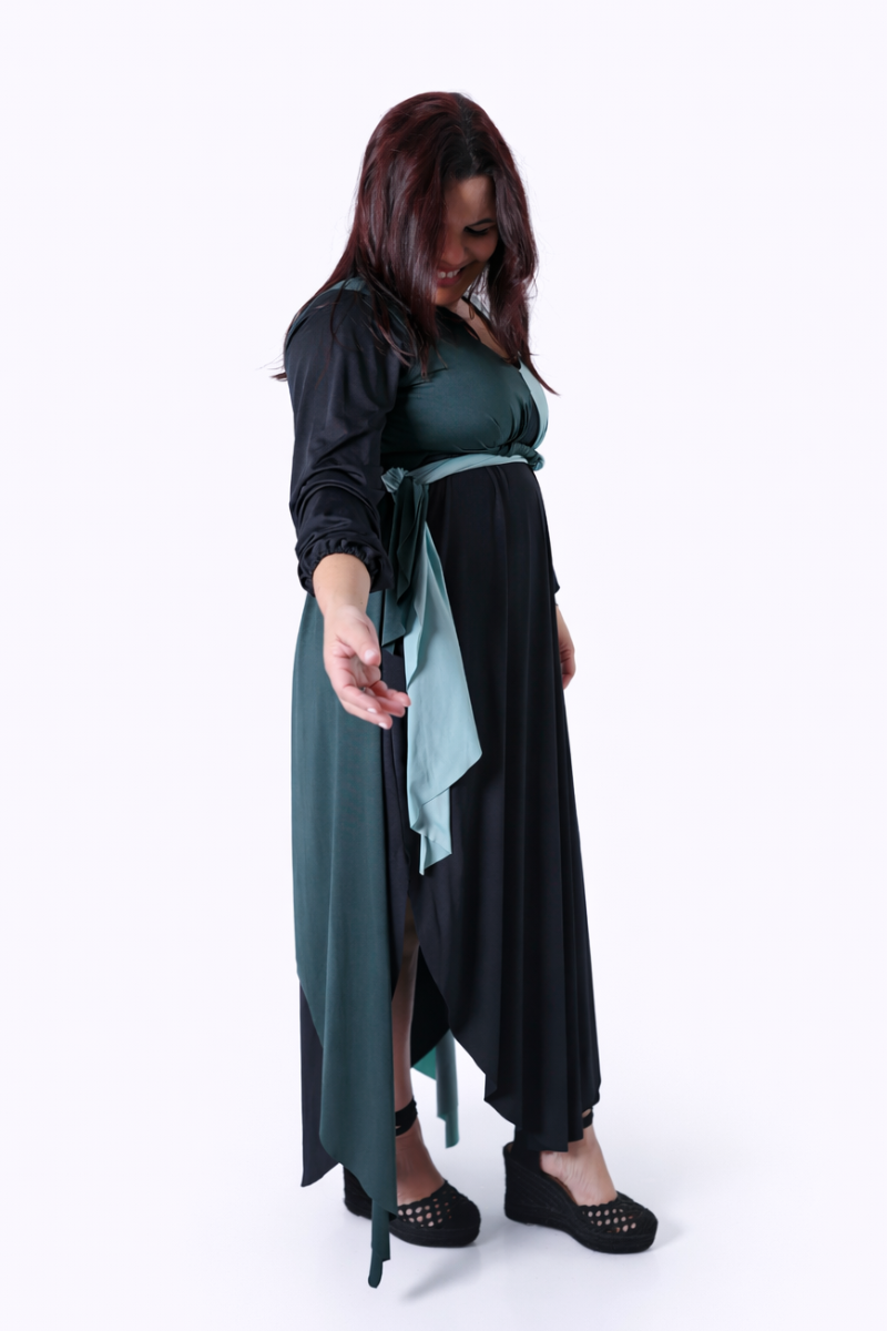 Vestido Tropical Brasil Lycra Butterfly Verde