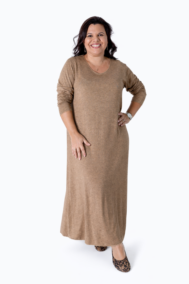 Robe en Maille Sina Camel
