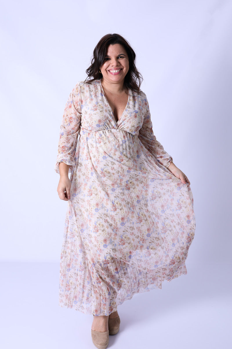 Robe Plissée Florale