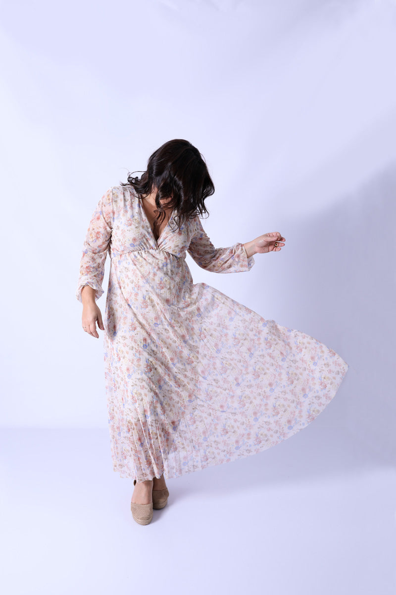 Robe Plissée Florale