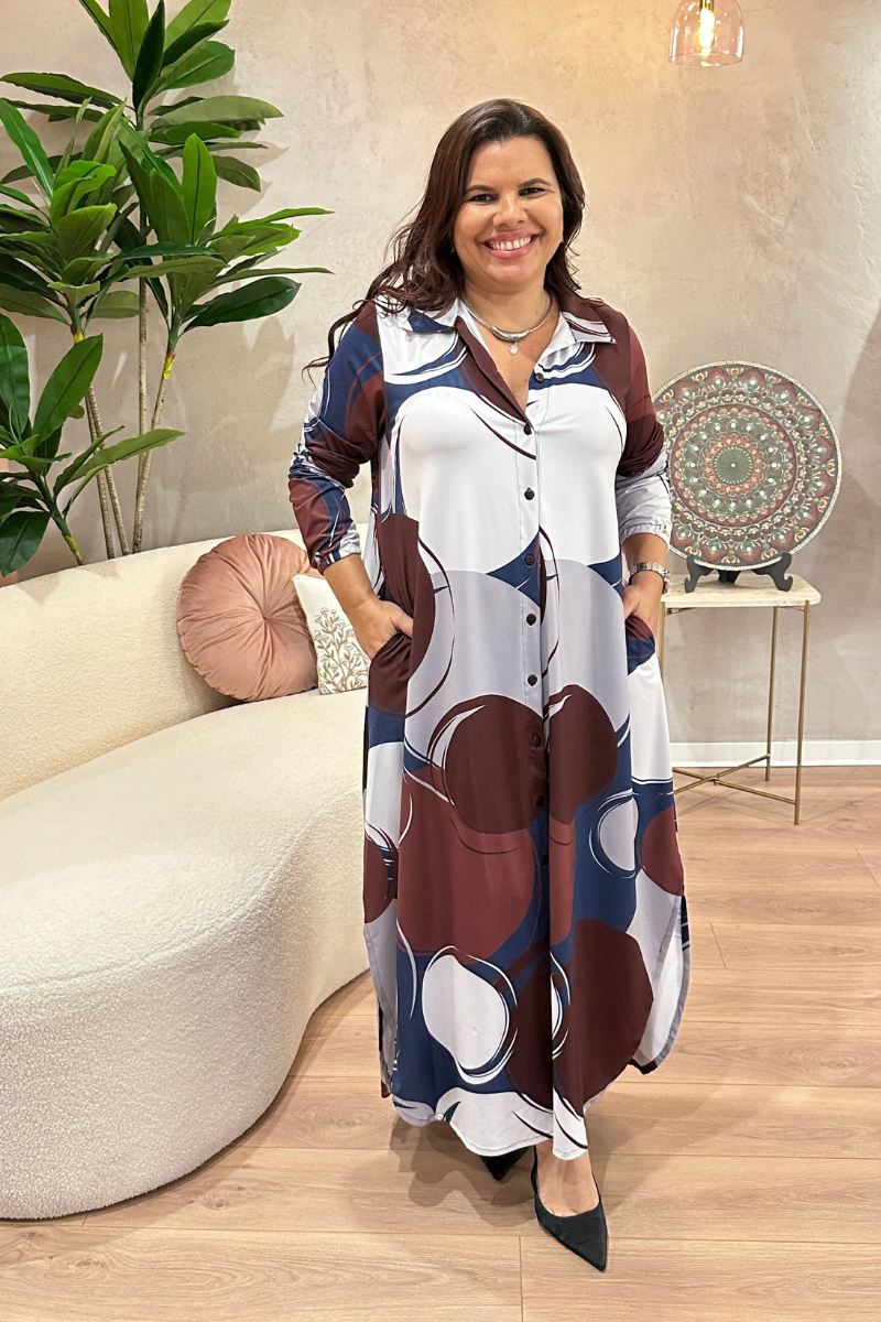 Vestido StéllaFit Camiseiro Círculo
