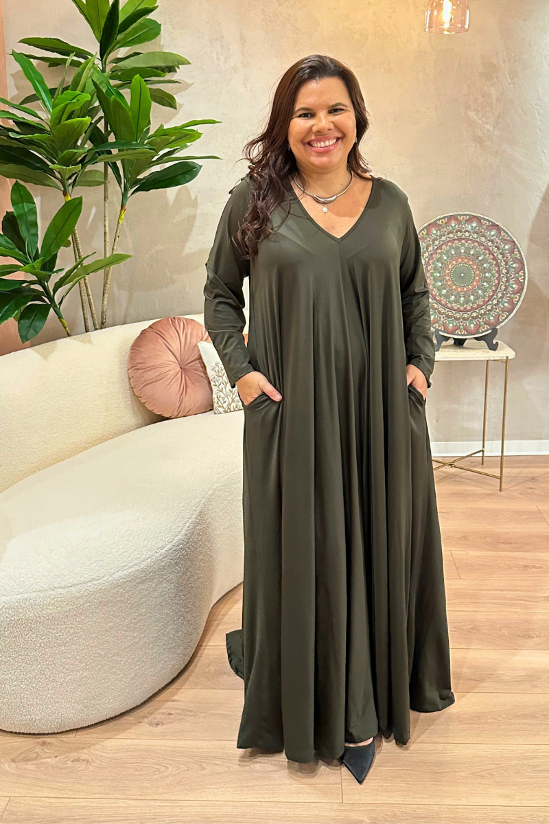Vestido StéllaFit Musa Khaki
