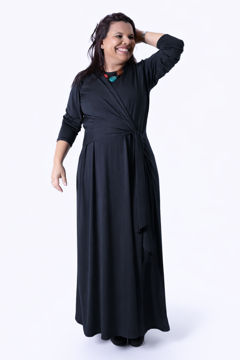 Vestido Tropical Brasil Lycra Brisa Preto