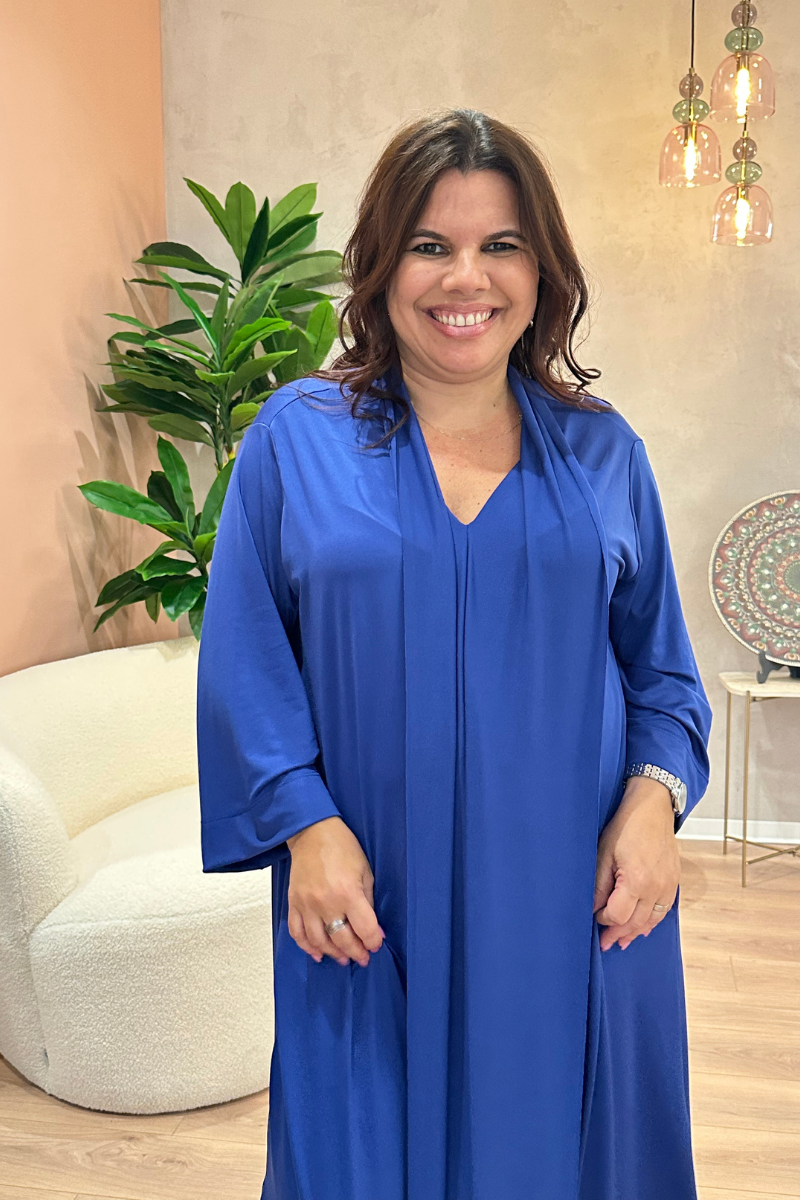 Vestido Tropical Brasil Lycra Élan Azul
