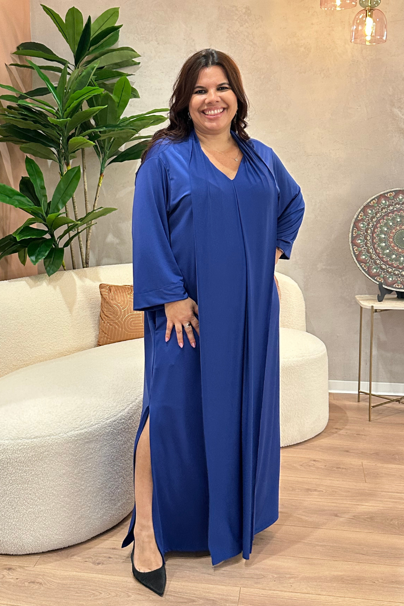 Vestido Tropical Brasil Lycra Élan Azul