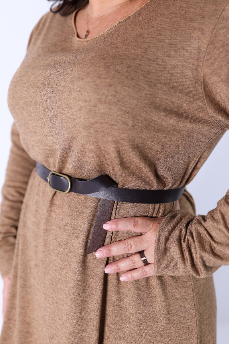 Robe en Maille Sina Camel